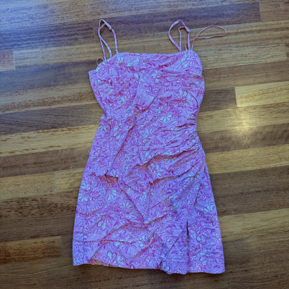 floral pink dress zara size xs